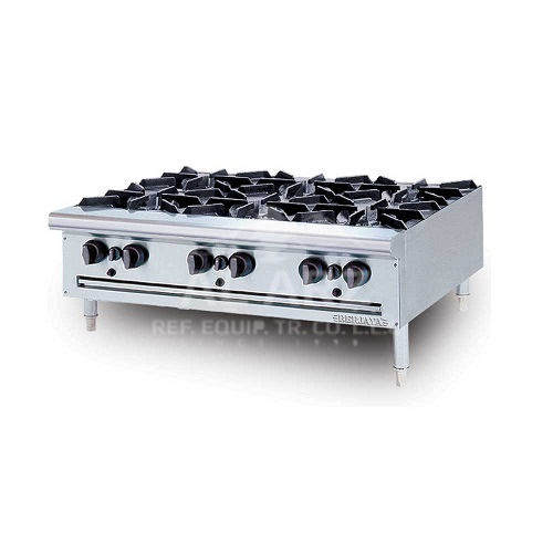 S/S 6 Open Burner Table Top